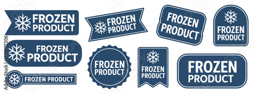frozen food product label snowflake icon
