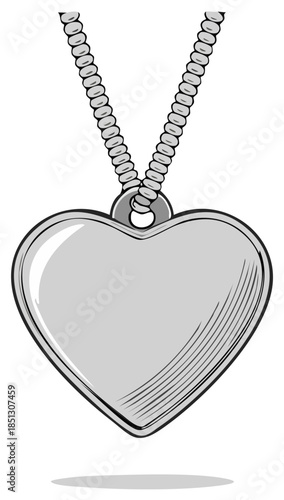 Heart shaped locket pendant on a delicate chain with a subtle shadow cast below