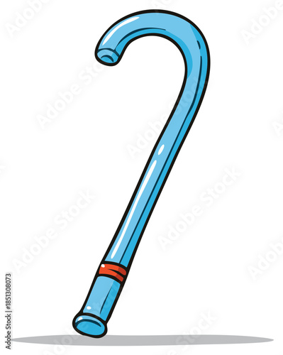 Cartoon blue candy cane illustration sweet sugary Christmas holiday dessert