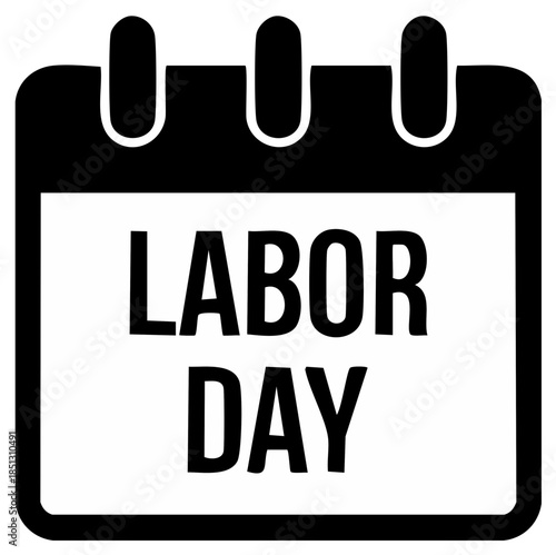 Labor Day Calendar Icon Reminder Holiday Celebration
