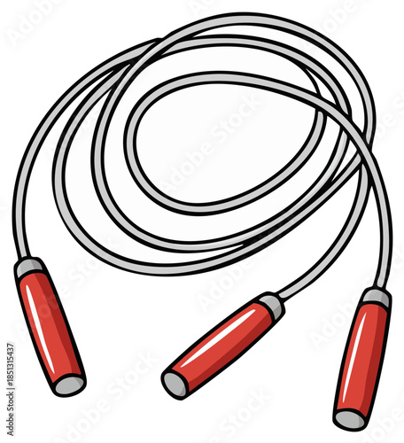 Close Up of a Jump Rope for Workout Routine and Physical Exercise Illustrations