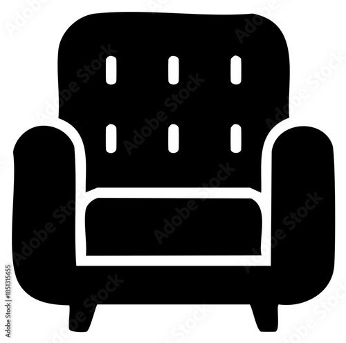 Elegant Upholstered Armchair Icon Comfortable Interior Decor Single Seat Furniture Piece
