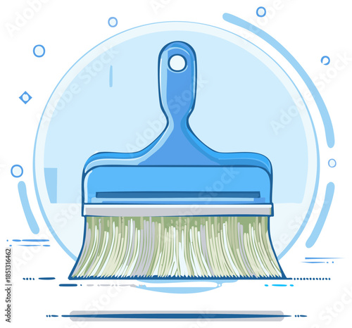 Painting tool illustration of paint brush for creative decoration and design