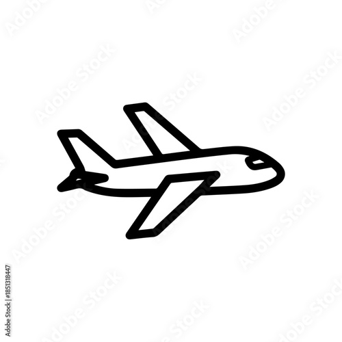 Illustrated airplane in flight