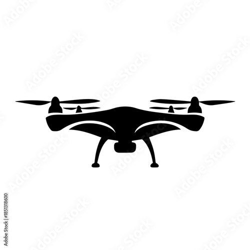 Silhouette of a quadcopter drone