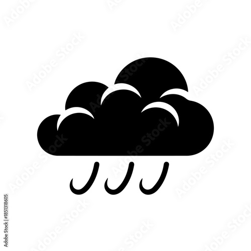 Dark cloud with rain