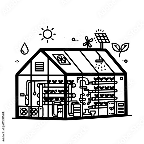 Sustainable home with solar and hydro systems