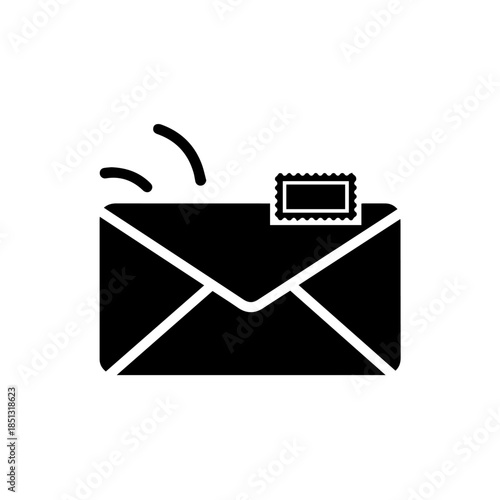 Sealed envelope with stamp