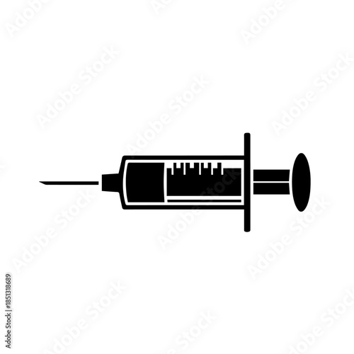 Medical syringe illustration