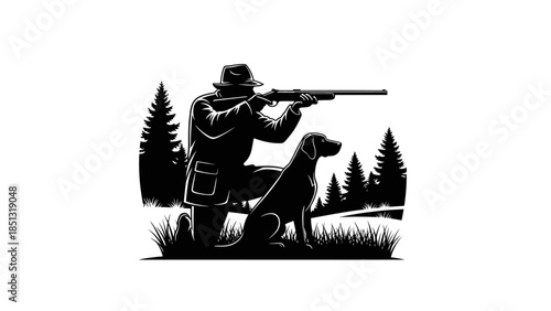 Black vector illustration art of a medieval knight silhouette drawing with a sword symbol for war design icon