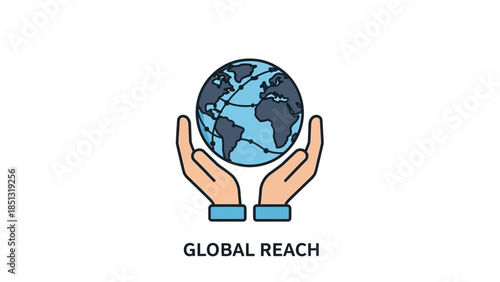 Global Reach: Two hands cradling a globe, illustrating the interconnectedness of our world, a testament to international collaboration and global awareness.