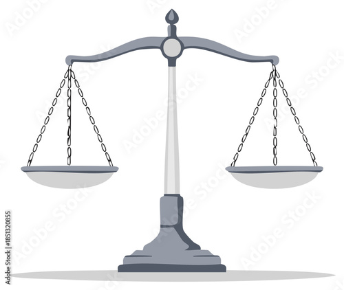 Stylized illustration of a balancing scale symbolizing justice or measurement