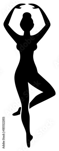 Elegant Silhouette of a Ballerina in a Graceful Pose