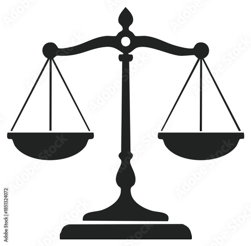 Scales of Justice Symbol Justice Balance Law Legal System Scales Icon Weighing Symbol Silhouette