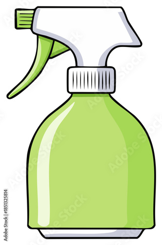 Green Cleaning Spray Bottle for Household Chores and Hygiene Solutions