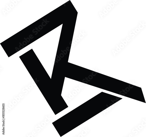 Letter MK, KM monogram logo