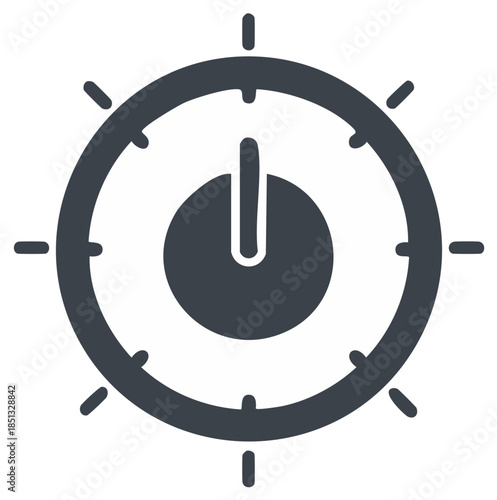 Power Button in Circular Frame, Toggle Symbol, Energy Icon
