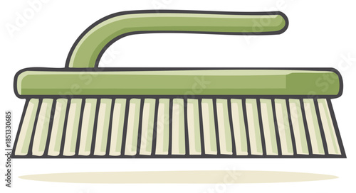 Cartoon Green Scrub Brush for Household Cleaning and Sanitation Tasks