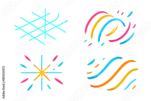 Aetheric Weave Pattern. Isometric vector illustration set Aetheric Weave Pattern: glowing filament grid, floating thread arcs,