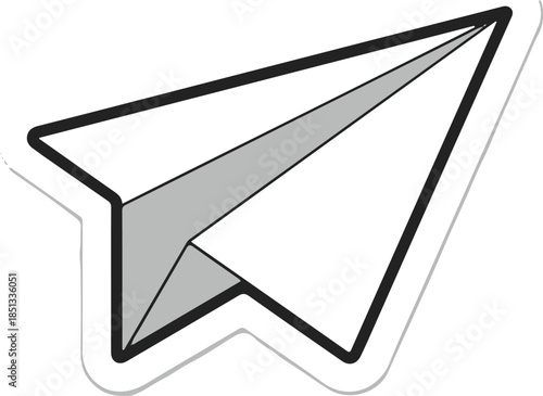paper plane sent icon sign vector
