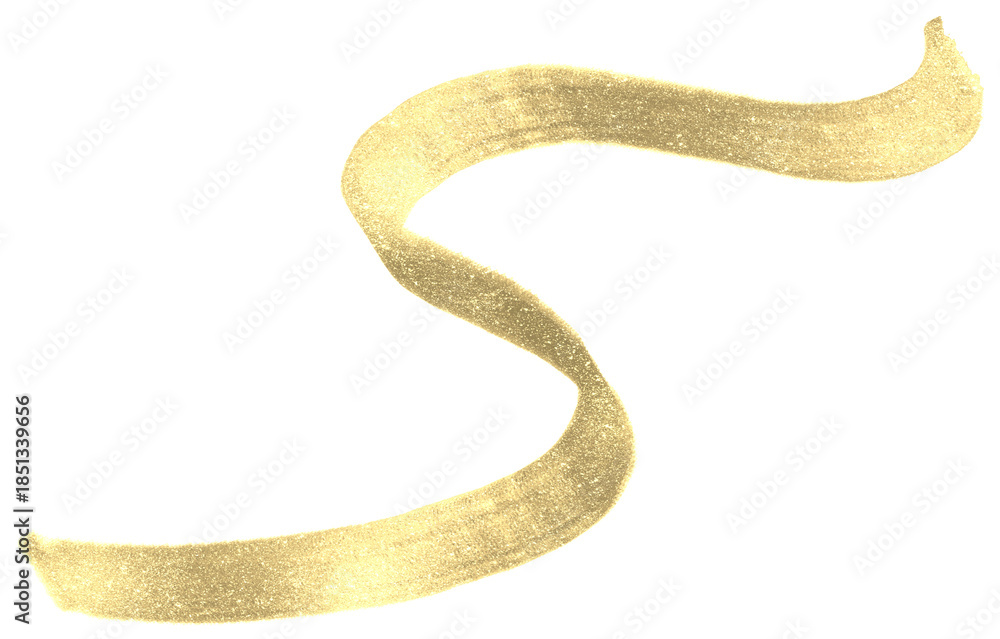 Naklejka premium Gold glitter ribbon banner luxury illustration