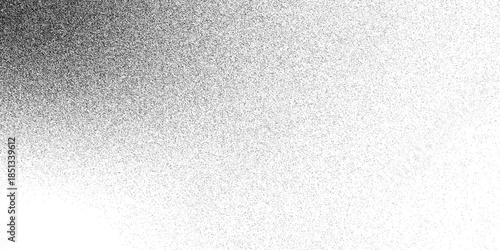 Grain noise of black irregular dots and grainy halftone fade effect with sand dust. Abstract grunge texture effect, scratch and dust particle grain. Rough grunge sand dots backdrop Gritty distressed
