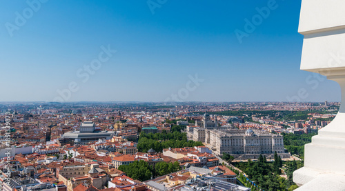 Photos Vue aérienne du Palais royal de Madrid, Espagne