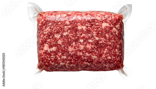 Wallpaper Mural Raw ground beef minced meat vacuum packed in plastic bag Torontodigital.ca