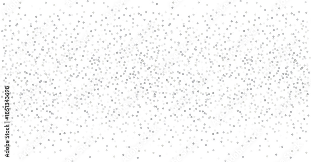 Naklejka premium Silver glitter background, metal christmas confetti falling. Sparkling light shining glitter dots particles, sparkle vector border backdrop. Shimmer shiny halftone