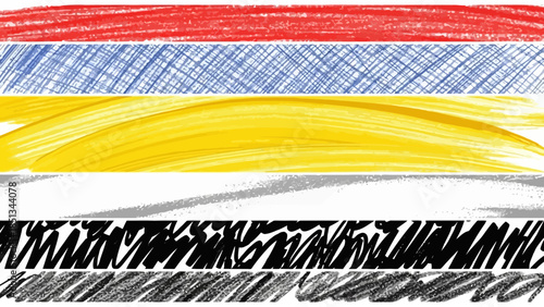 Abstract colorful crayon stroke background with various textures and designs