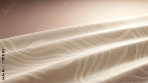 Elegant cream-colored satin fabric with subtle pattern creating a luxurious background