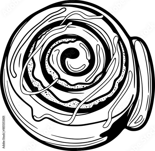 cinnamon roll or pastry transparent background for web and graphic design
