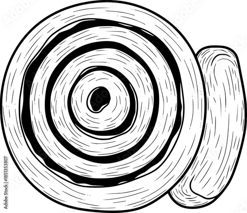 cinnamon roll or pastry transparent background for web and graphic design
