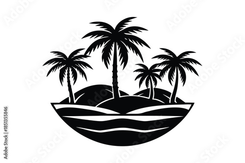 oasis icon vector silhouette