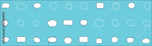 Speech Bubbles set isolated on white background. Vector