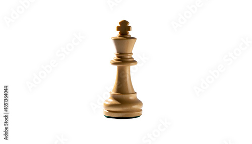 A regal, white chess piece, the King, isolated on a black background, with crisp detail