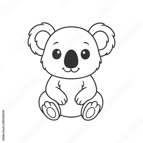 Photography Cute baby koala cartoon illustration for children