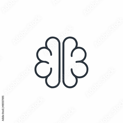 Modern brain symbol for creative thinking and innovation