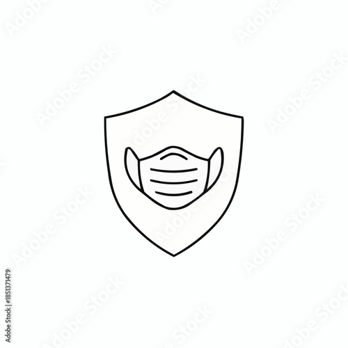 Protective mask shield for health and safety