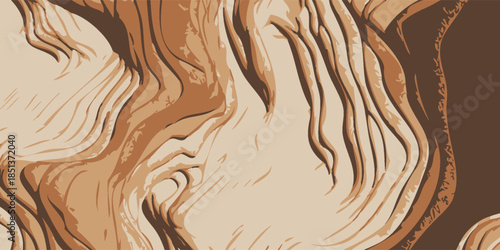 Abstract Swirls of Earth Tones and Creamy Hues.