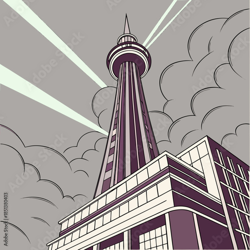 Neon Ascension Tower