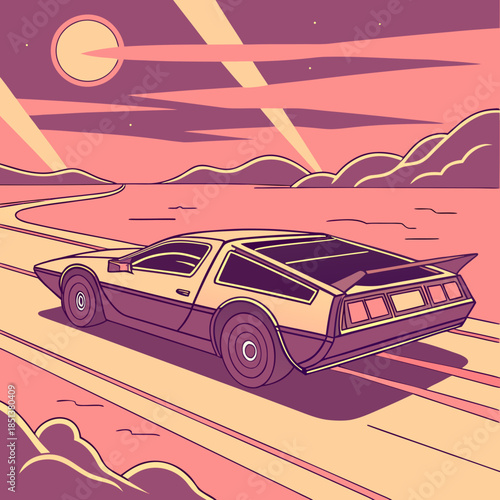 Neon Desert Car Chase 1