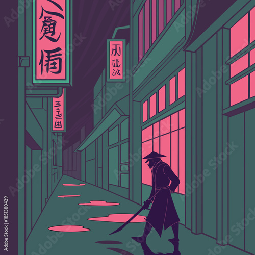 Neon Samurai Alley