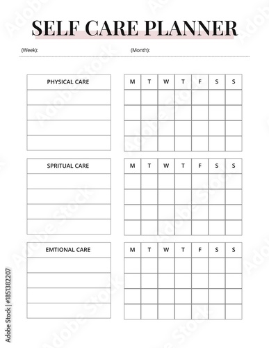 Self-Care Planner Printable | Daily, Weekly & Monthly Wellness Journal | Mental Health & Lifestyle Tracker