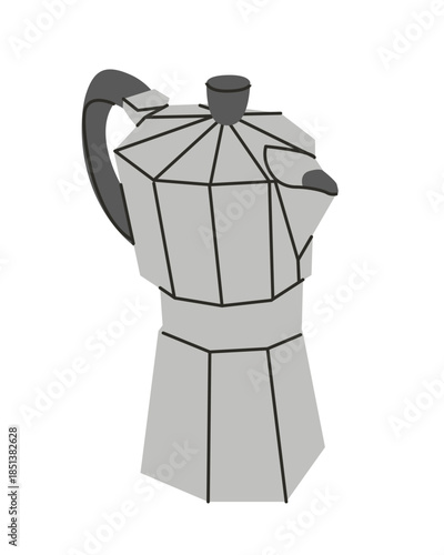 Classic moka pot for perfect start day with its rich flavor and aroma. Must-have for coffee lovers