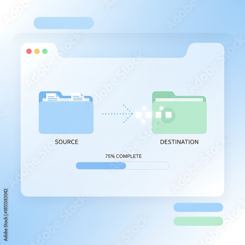 Obraz na płótnie Digital File Transfer Interface