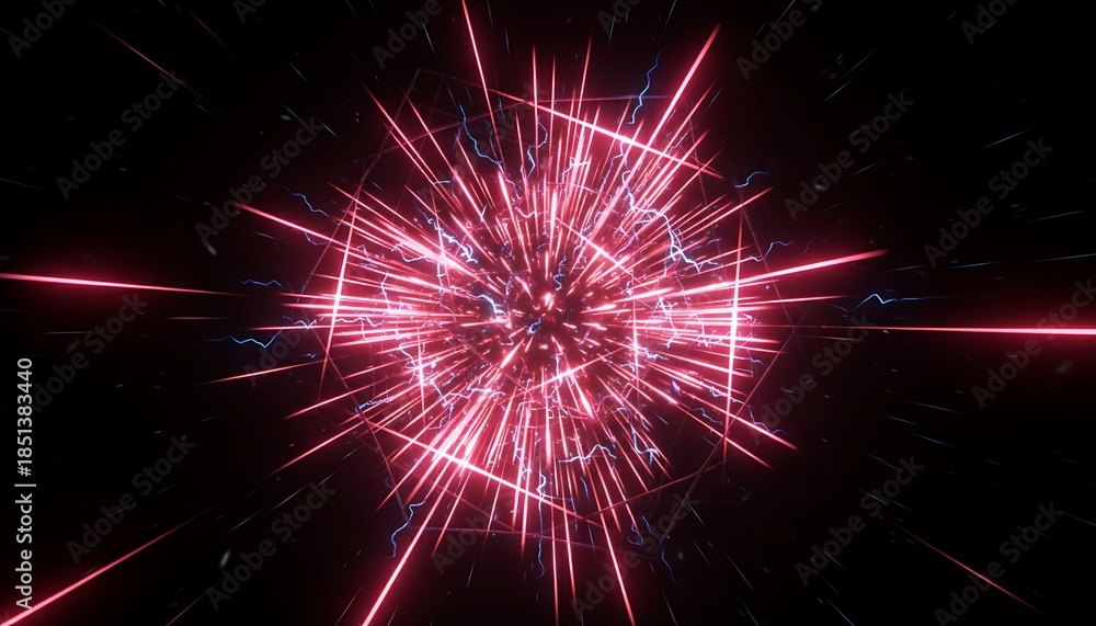 Fototapeta premium Pink Starburst Energy Explosion