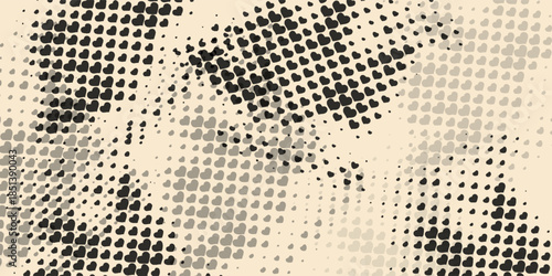 Abstract Halftone Dot Pattern Background with Fading Circles.