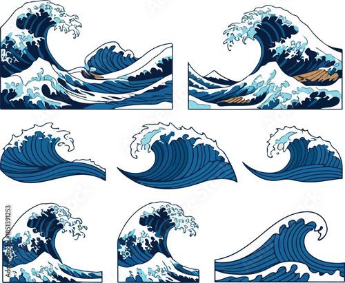 Seamless sea animals and fish pattern vector illustration