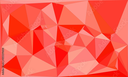 Red Low Poly Abstract Geometric Background
